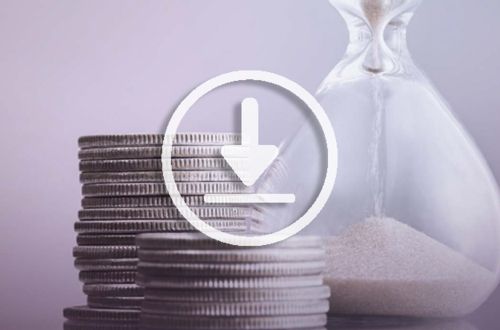 sablier | pièces | sable | violet | verre | monnaie
